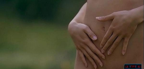  Petite body Filipina teen model strips naked outdoor